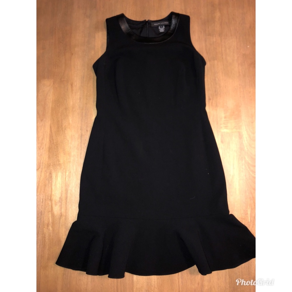Ralph Lauren Black Label Wool Black Dress